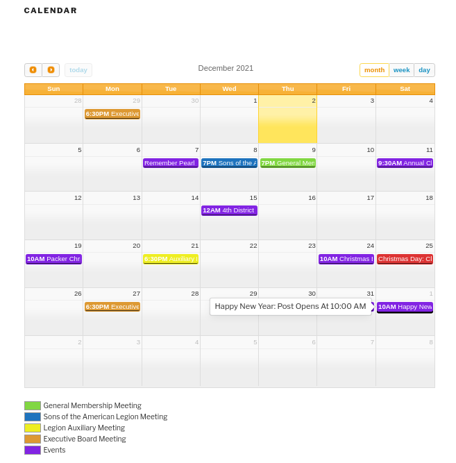 Event Calendar